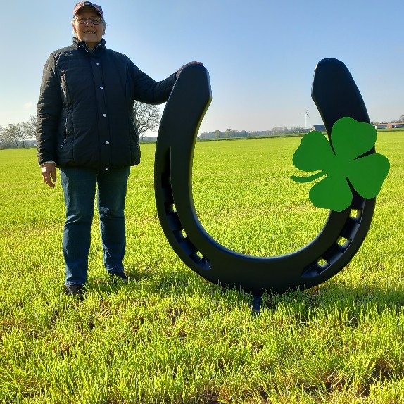 Hufeisen mit Kleeblatt